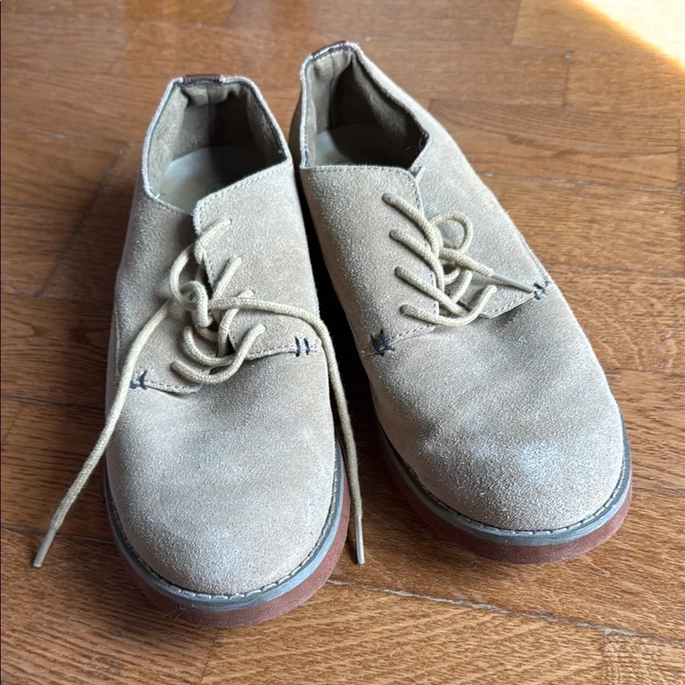 Men's Suede Casual Lace-Up Shoes in Beige